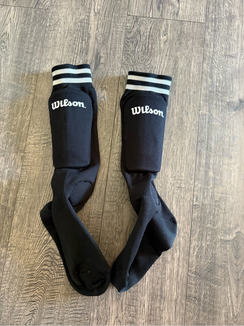 Wilson Black Athletic Socks with White Striped Cuff